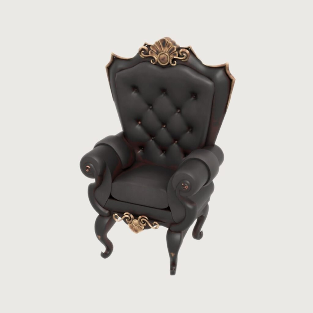 Baroque Throne Chair view 6
