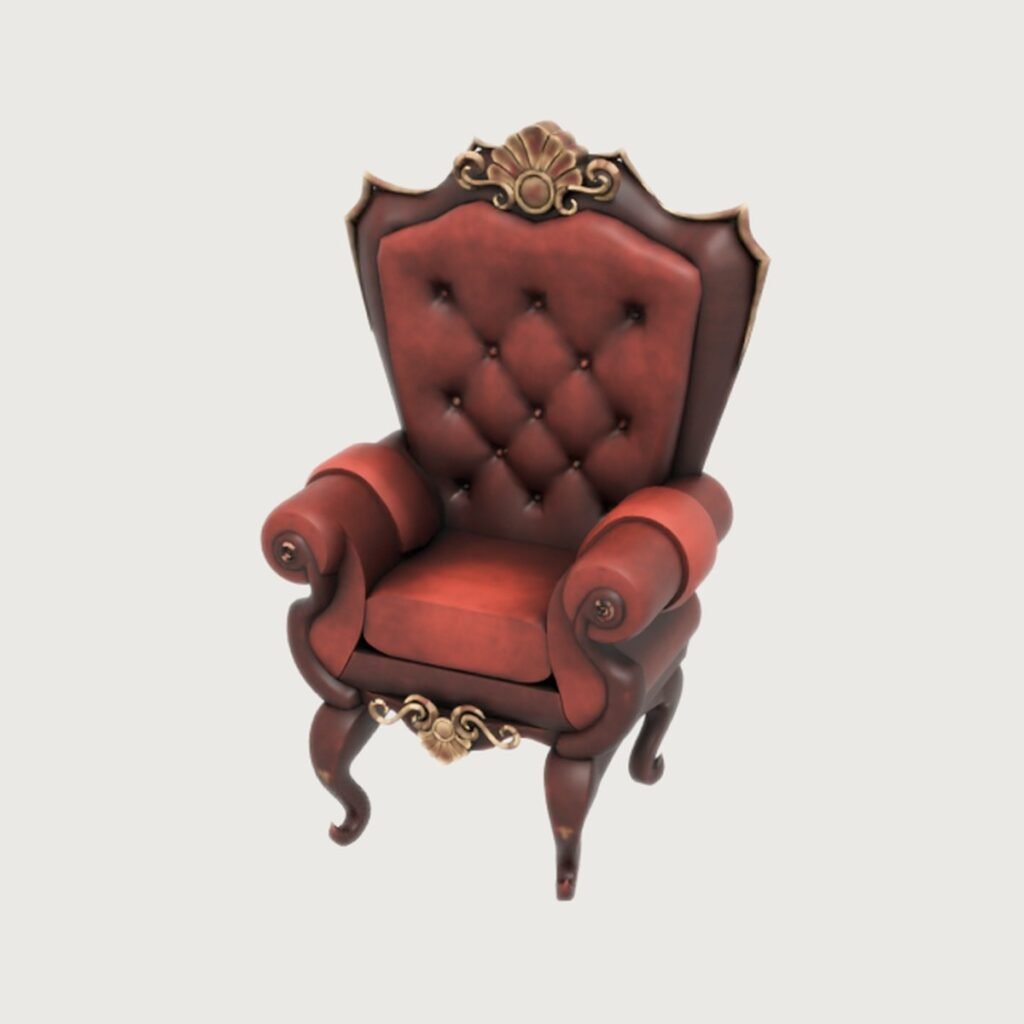 Baroque Throne Chair view 11