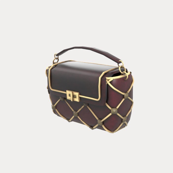 Black Quilted Evening Bag with Gold Cage view 5