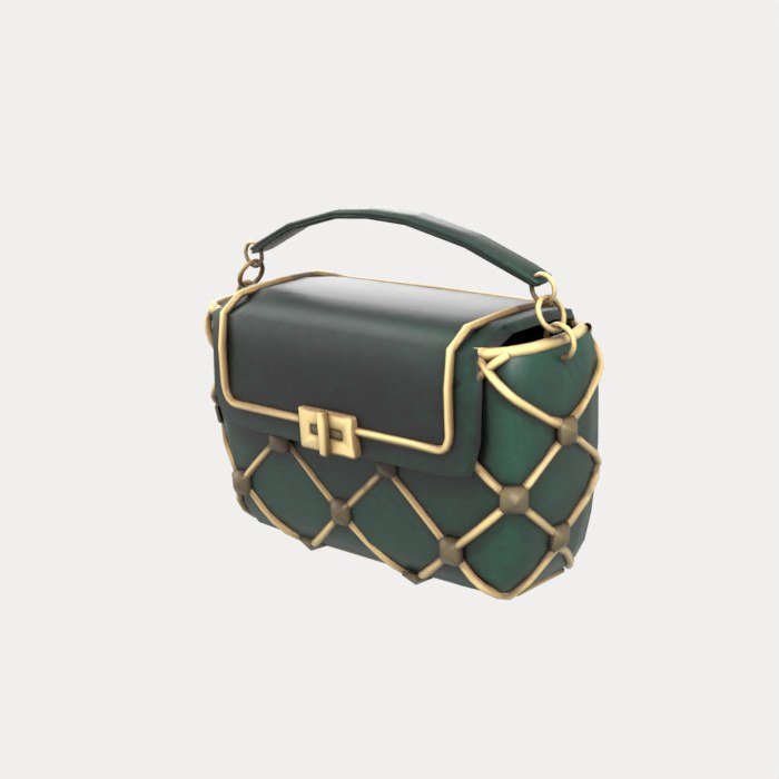 Black Quilted Evening Bag with Gold Cage view 9