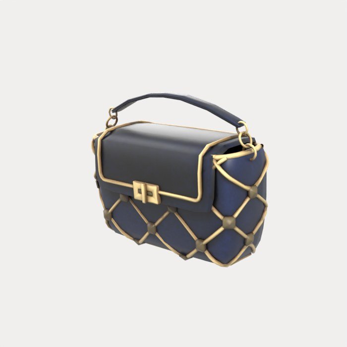 Black Quilted Evening Bag with Gold Cage view 7