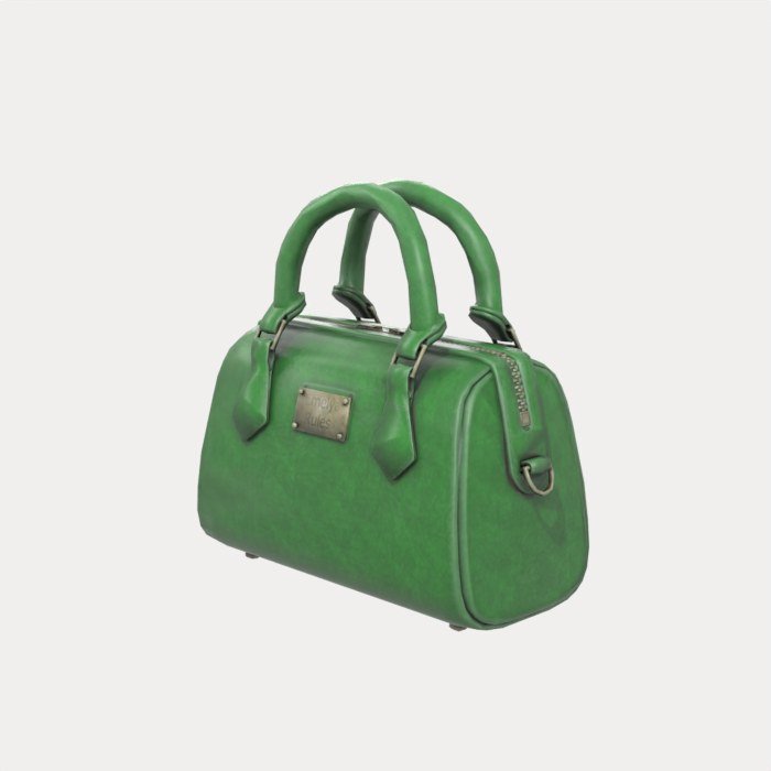 Blue Leather Bowling Bag view 8