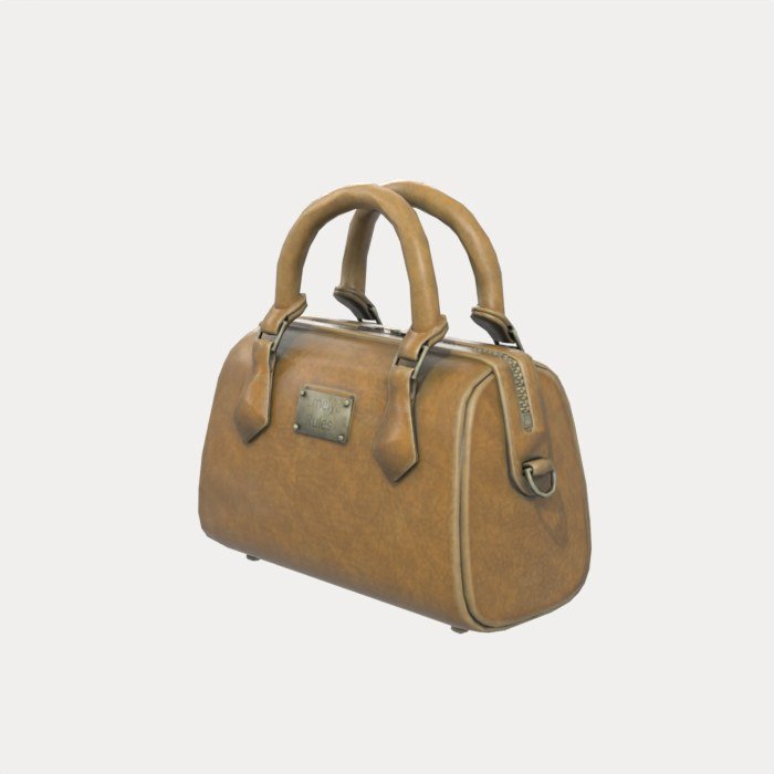 Blue Leather Bowling Bag view 9