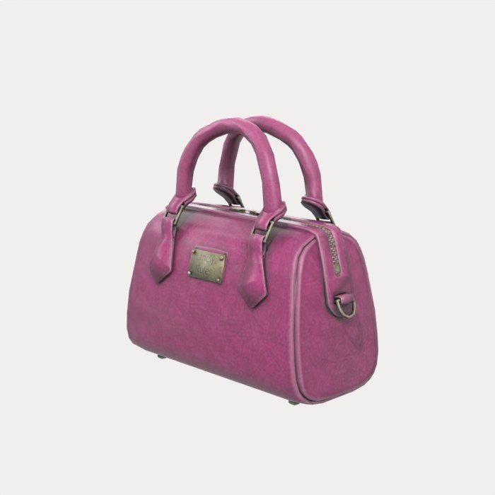 Blue Leather Bowling Bag view 5
