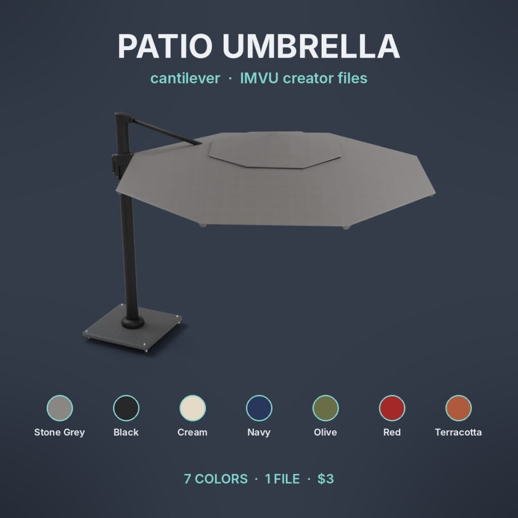 Cantilever Patio Umbrella IMVU file preview