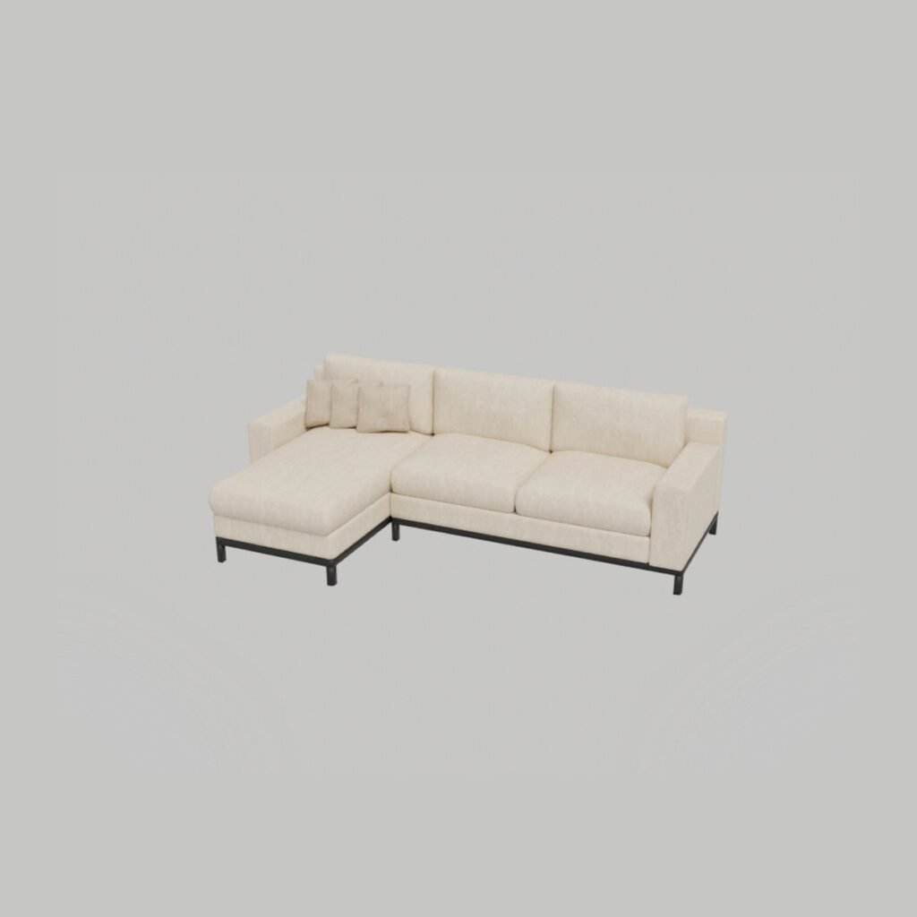Leather Sectional Sofa with Chaise view 6