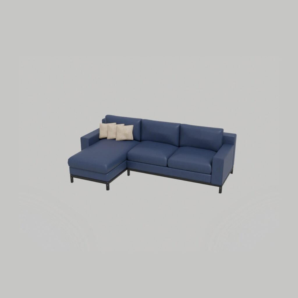 Leather Sectional Sofa with Chaise view 8