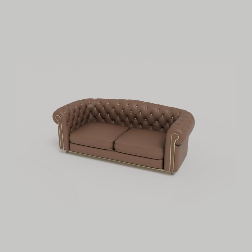 Chesterfield Tufted Sofa view 3