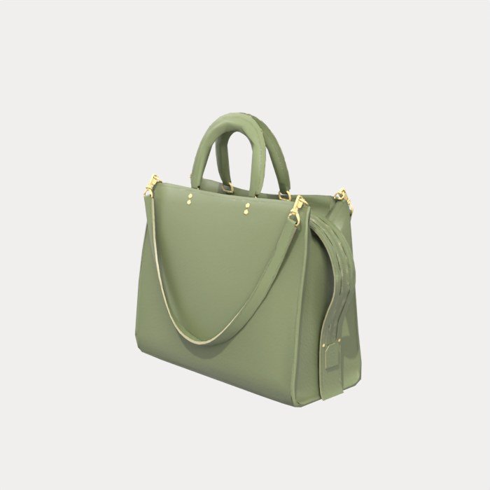 Cream Structured Leather Tote view 11