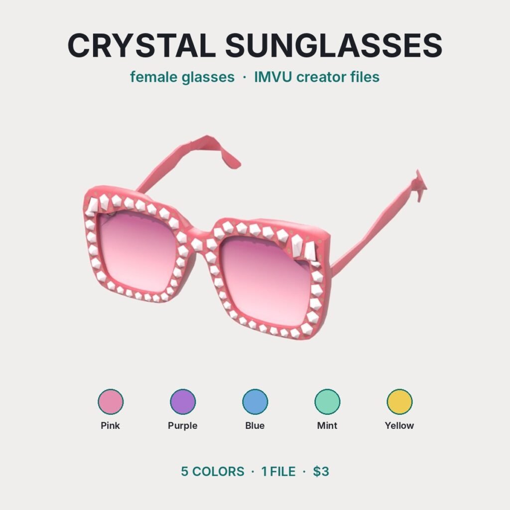 Crystal Square Sunglasses IMVU file preview