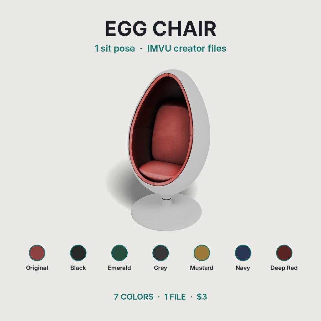Retro Egg Chair view 2