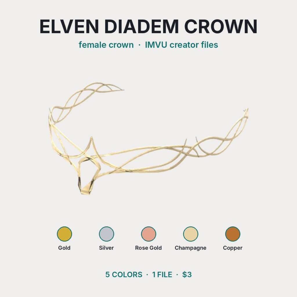 Elven Diadem Crown IMVU file preview