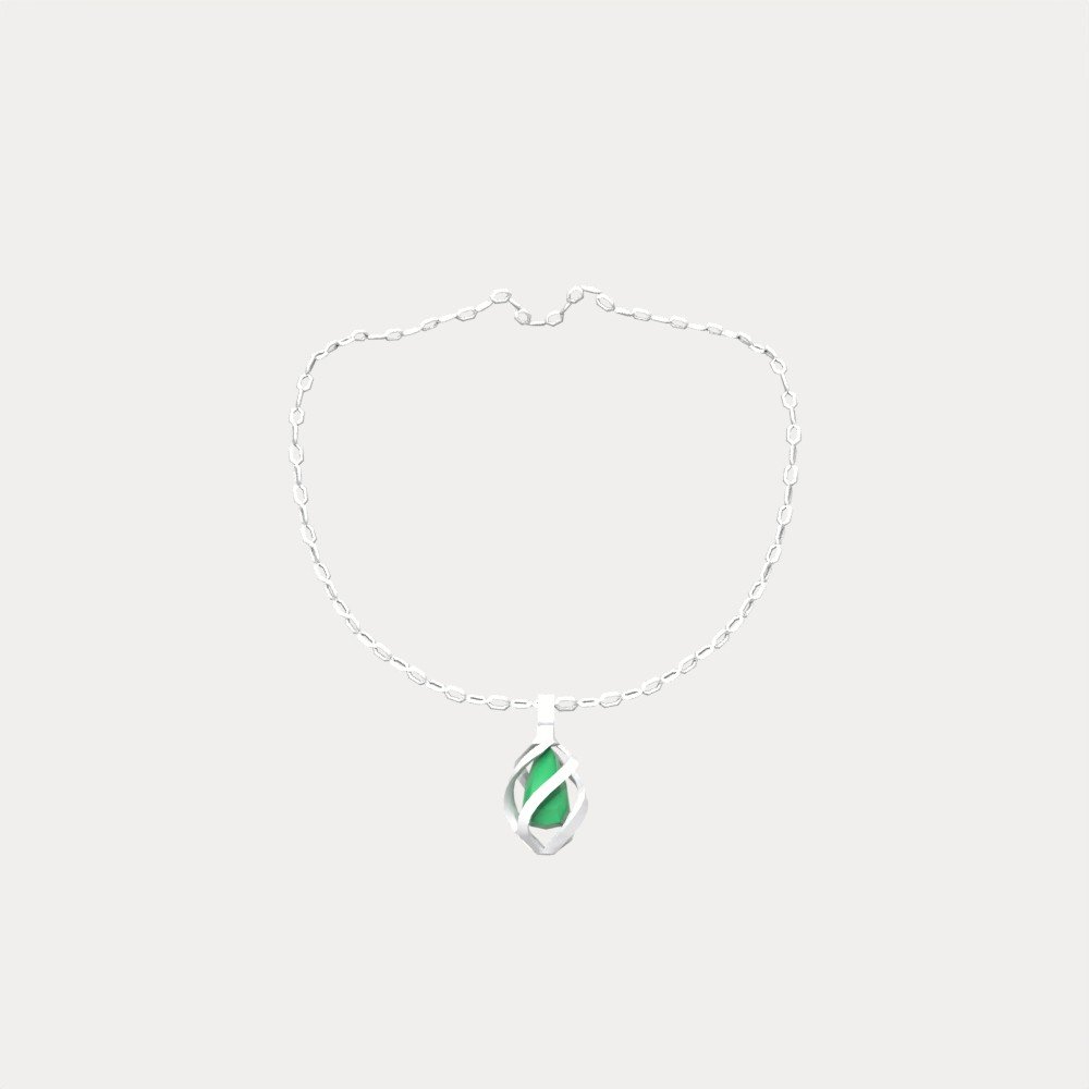 Emerald Drop Necklace view 3