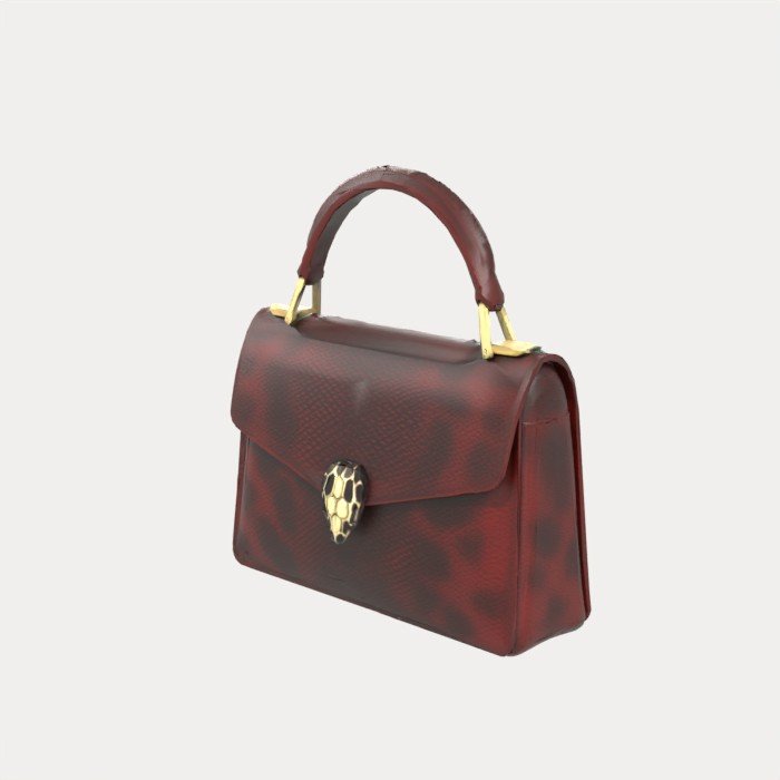 Emerald Snake-Embossed Handbag view 9