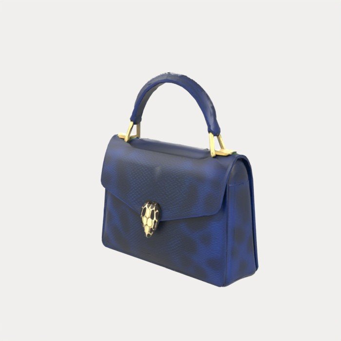 Emerald Snake-Embossed Handbag view 8