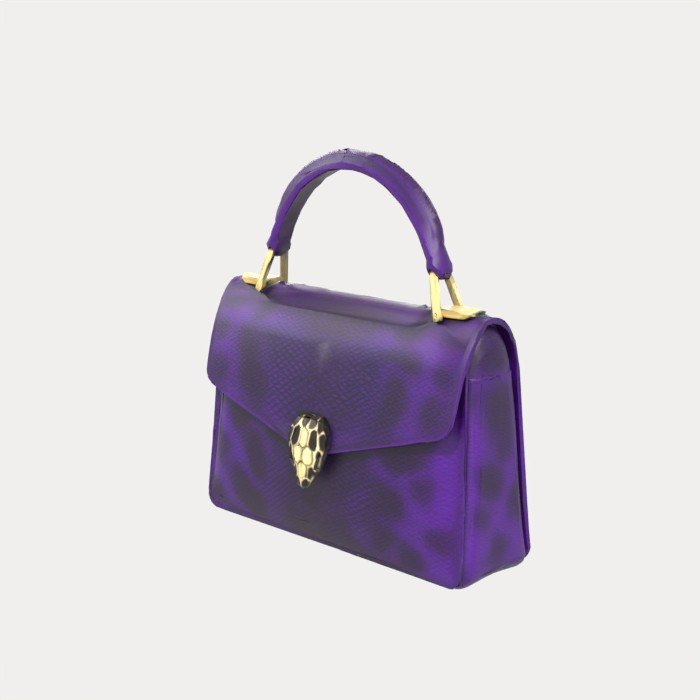 Emerald Snake-Embossed Handbag view 6