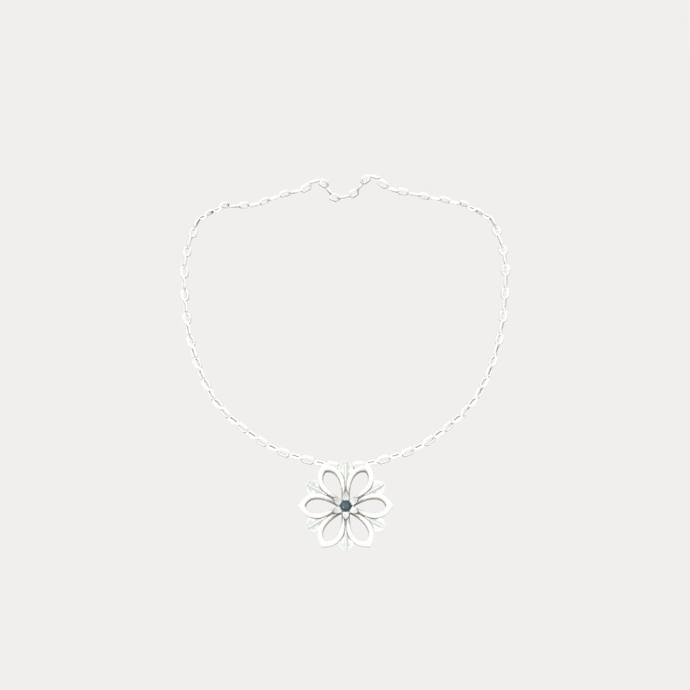 Enamel Flower Necklace view 11
