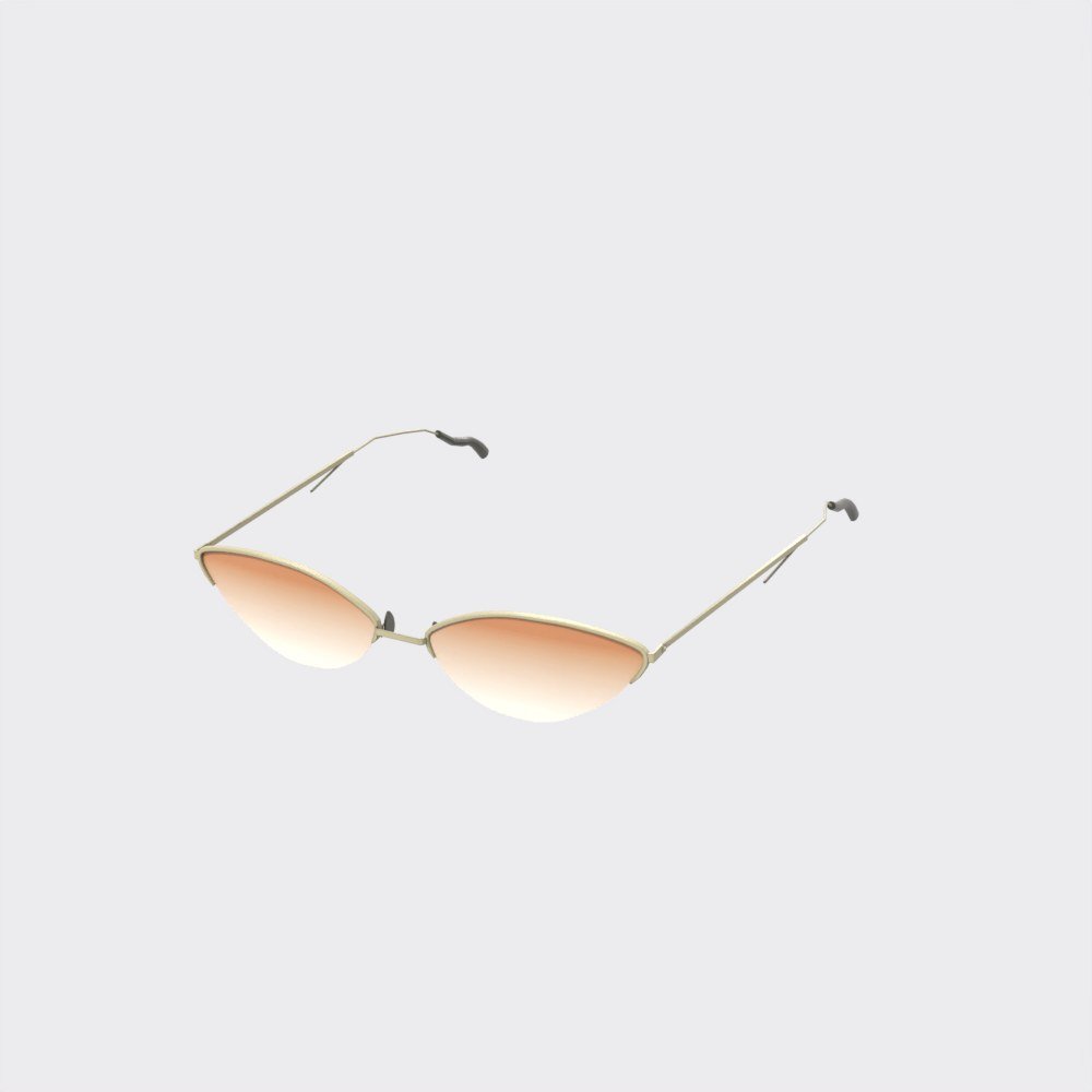 Gold Cat-Eye Sunglasses view 10