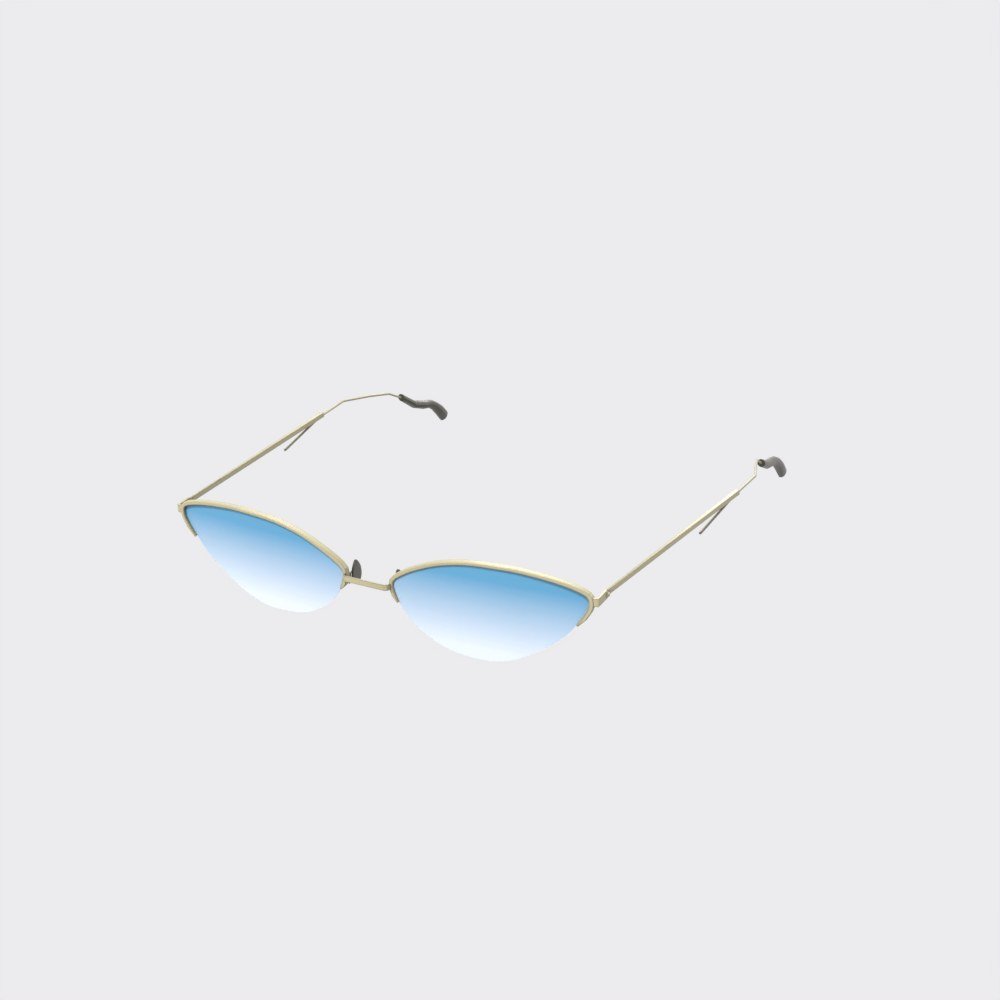 Gold Cat-Eye Sunglasses view 7