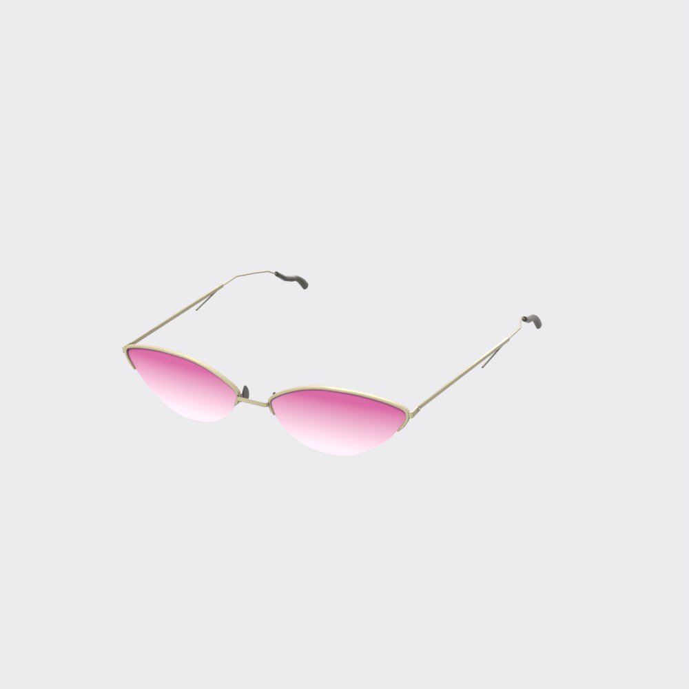 Gold Cat-Eye Sunglasses view 3