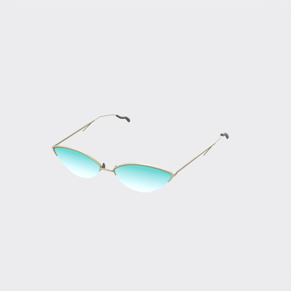 Gold Cat-Eye Sunglasses view 9