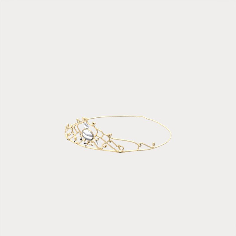 Gold Filigree Tiara Crown view 5