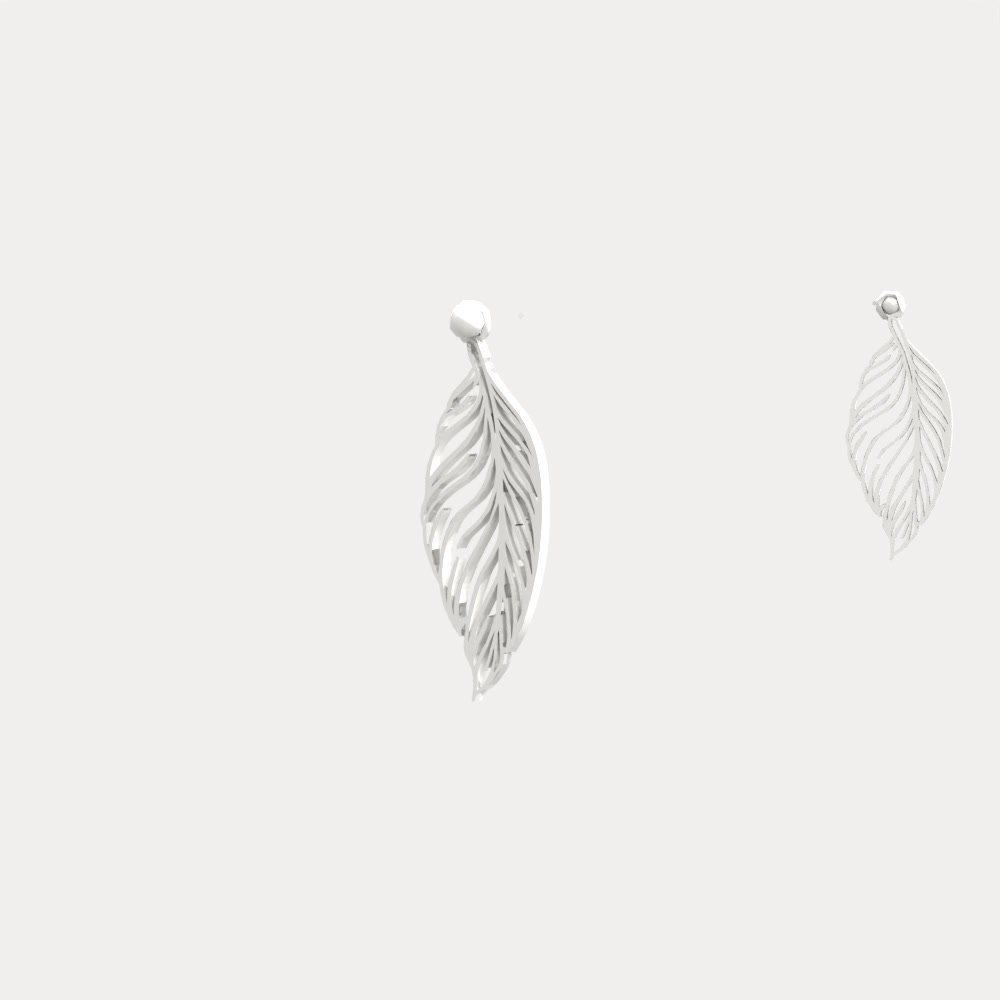 Gold Leaf Drop Earrings view 7