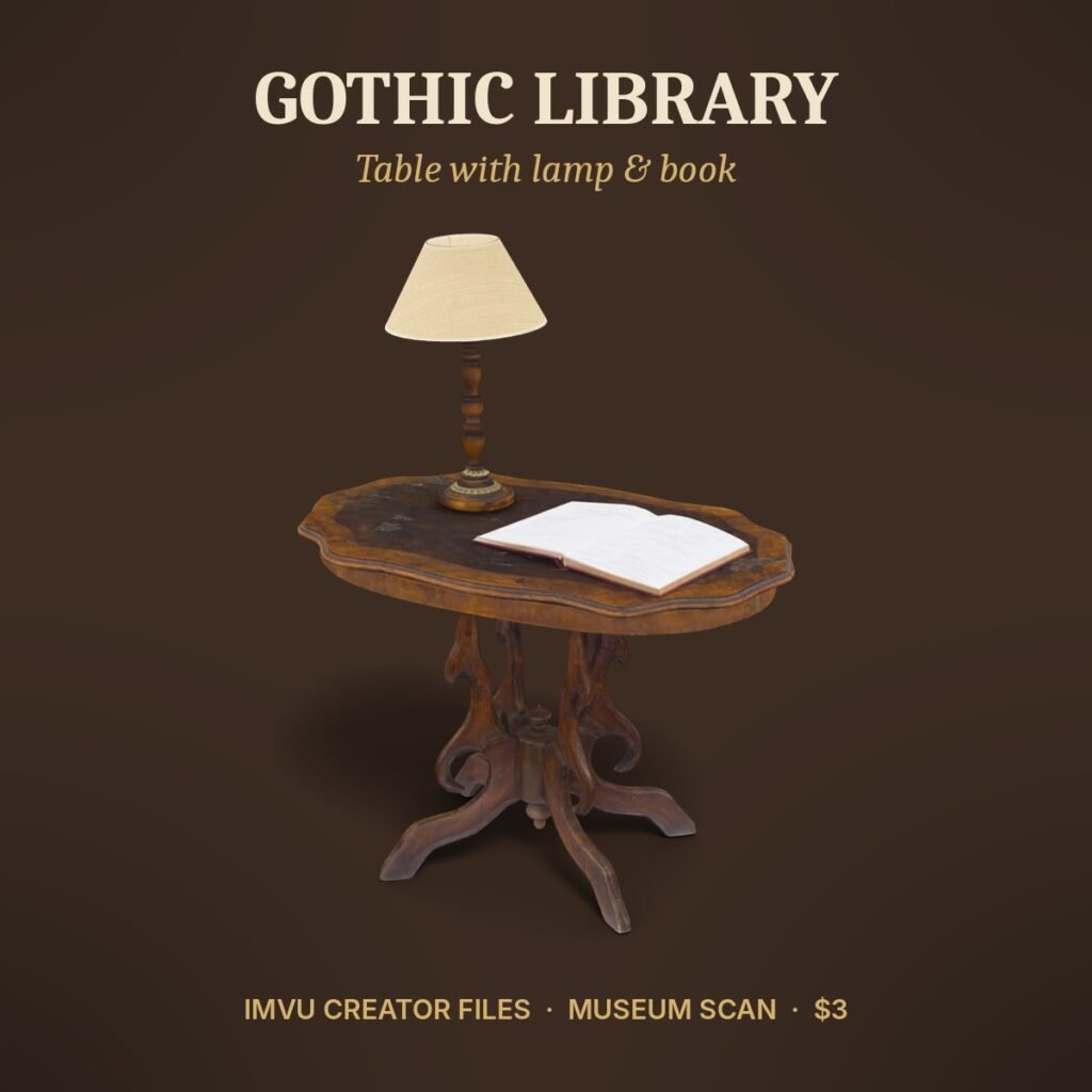 Gothic Library Table IMVU file preview