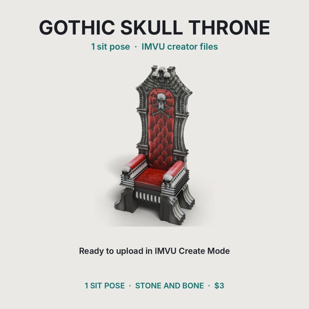 Gothic Skull Throne IMVU file preview