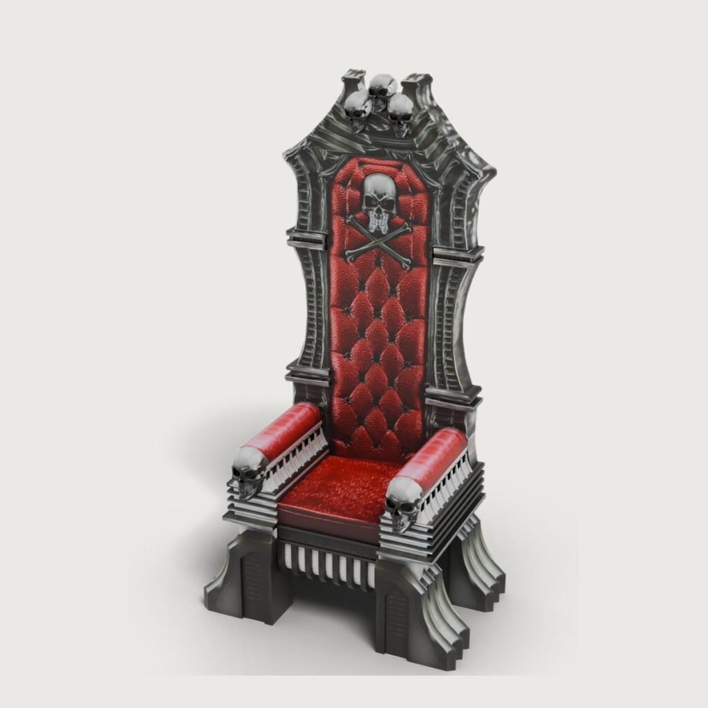 Gothic Skull Throne view 2
