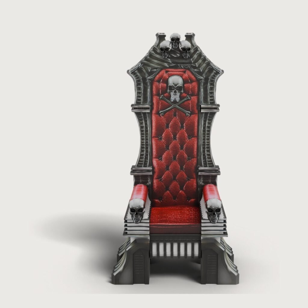 Gothic Skull Throne view 4