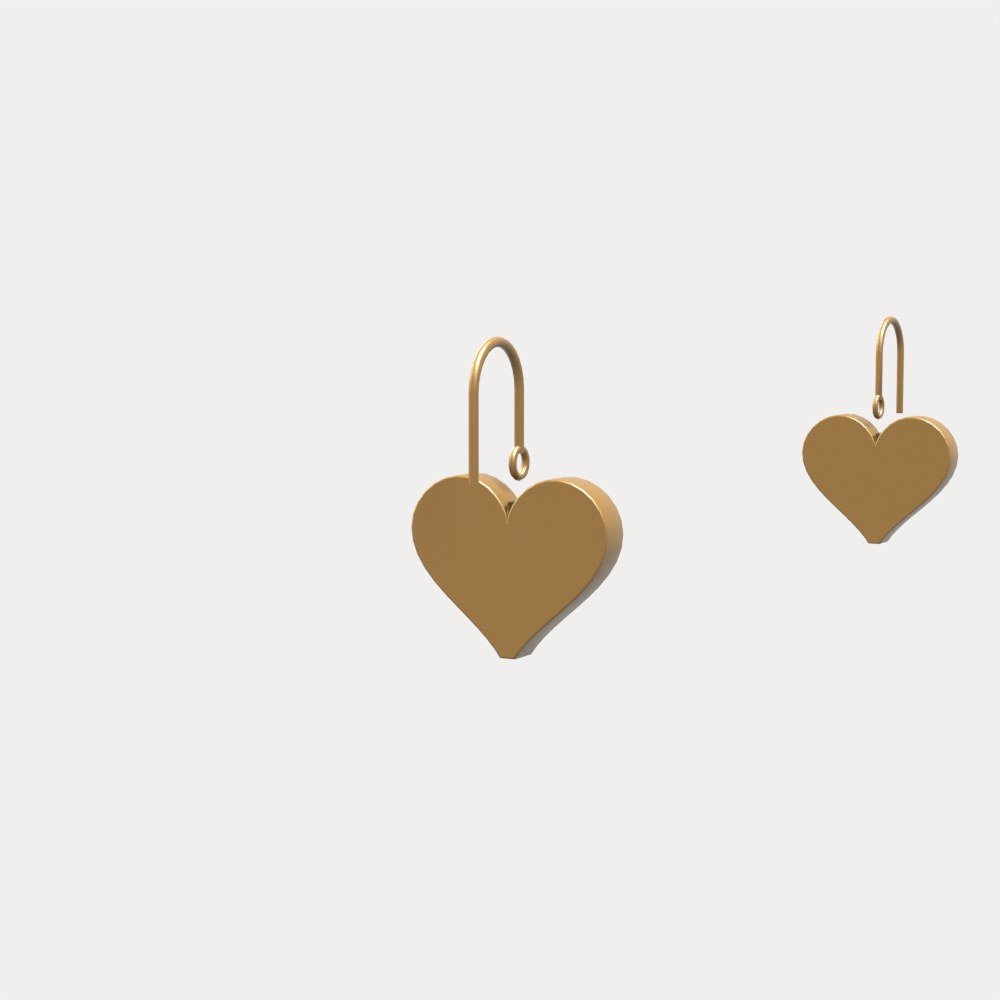 Heart Drop Earrings view 6