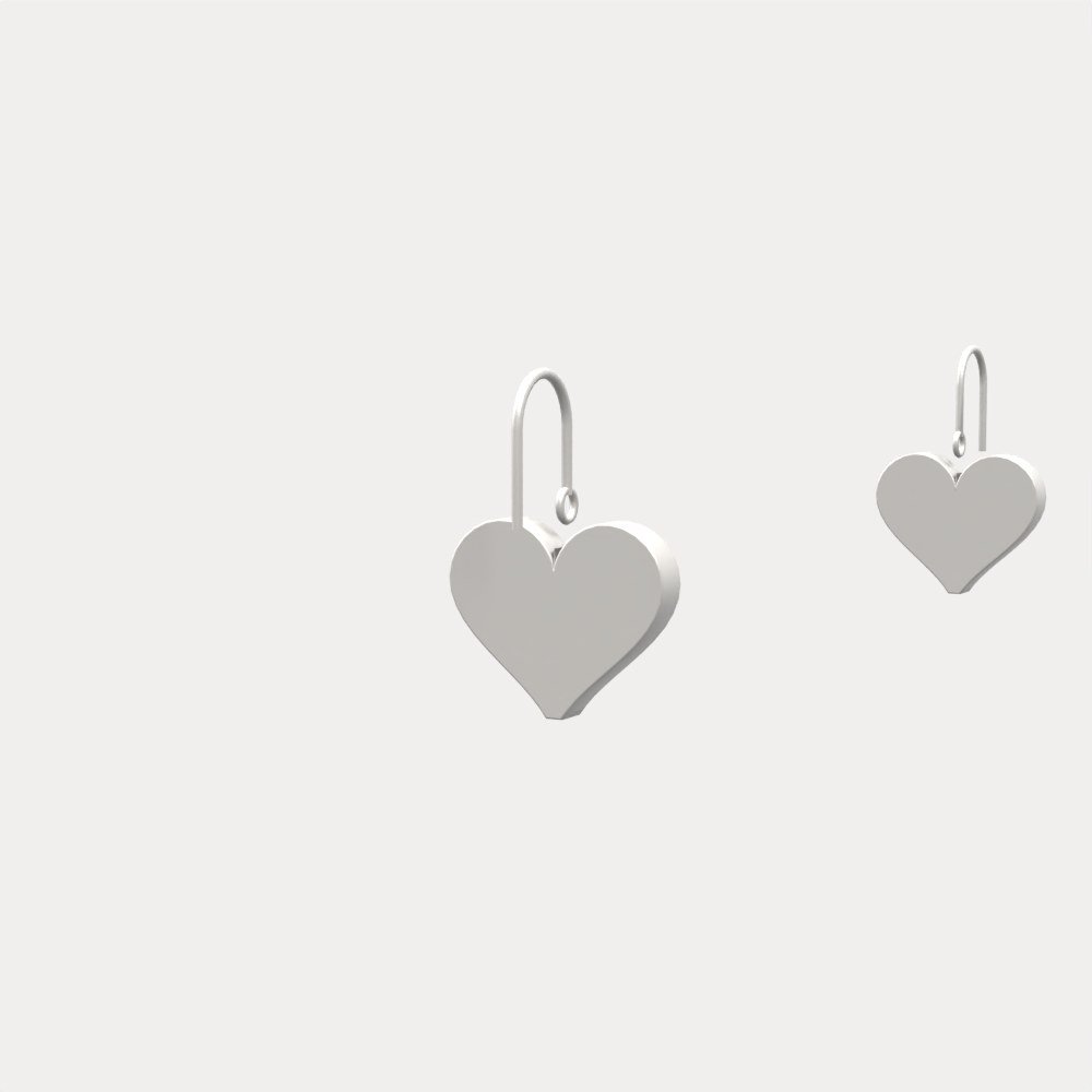 Heart Drop Earrings view 3