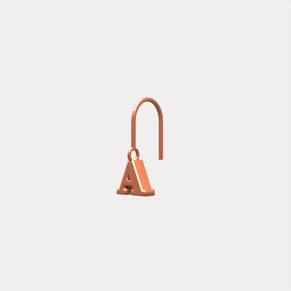 Initial Letter Drop Earrings (A–Z) view 6