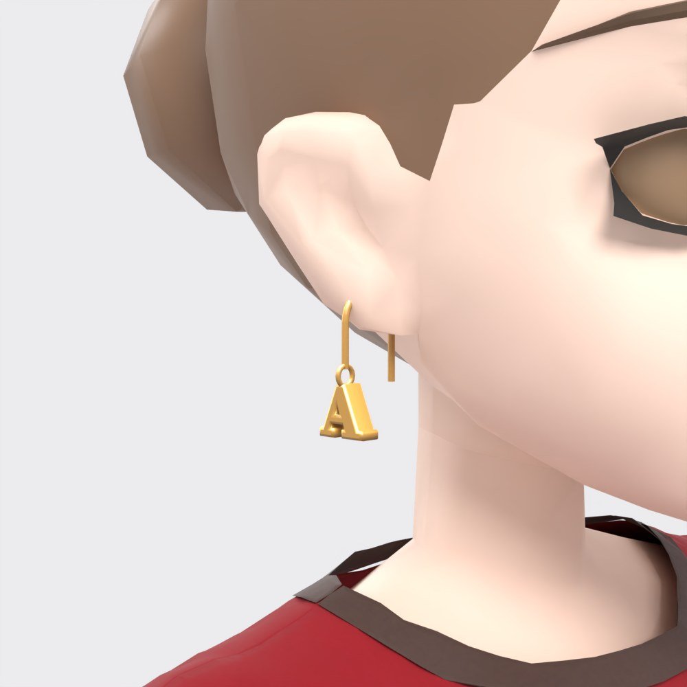 Initial Letter Drop Earrings (A–Z) view 8