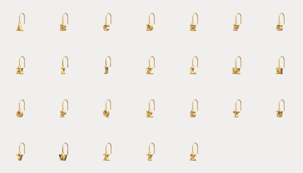 Initial Letter Drop Earrings (A–Z) view 2