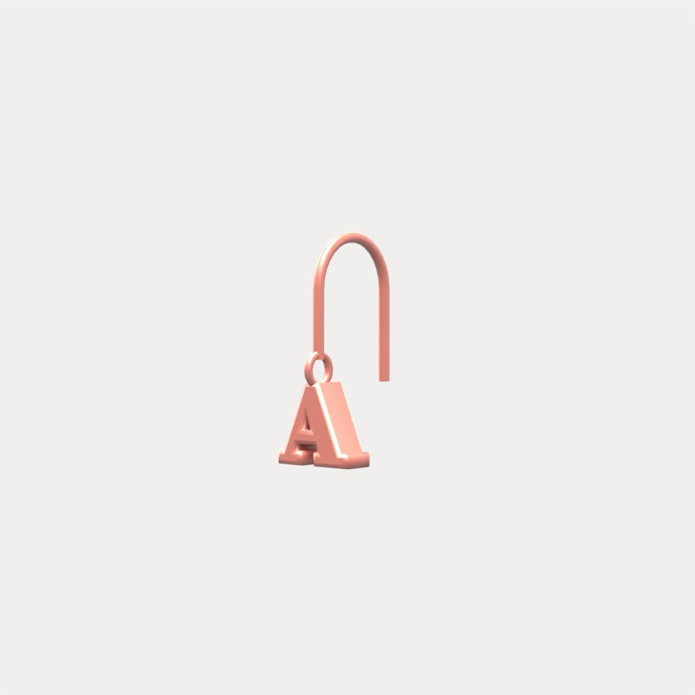 Initial Letter Drop Earrings (A–Z) view 5