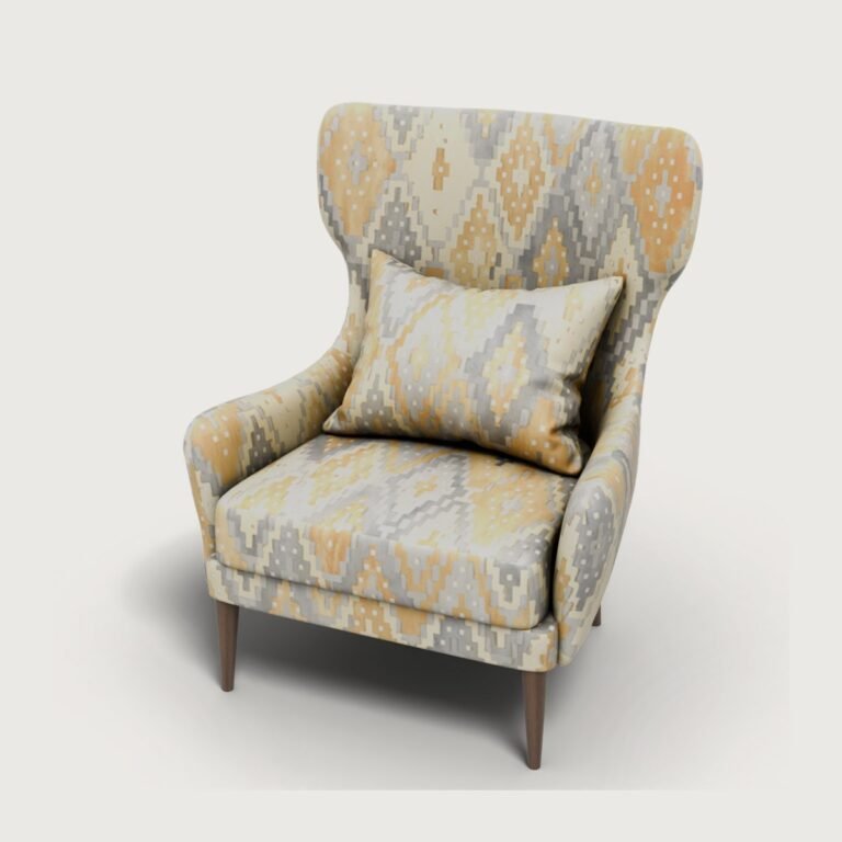 Kilim Pattern Wingback Chair IMVU file