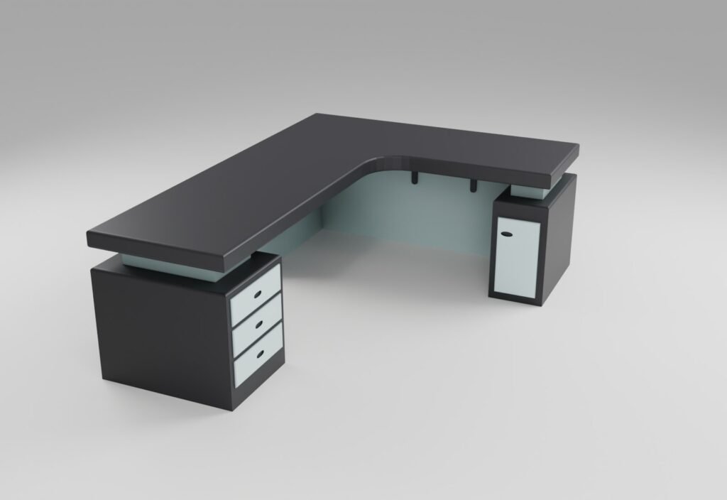 L-Shaped Office Desk view 4