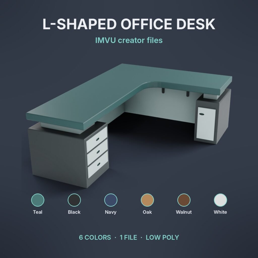 L-Shaped Office Desk IMVU file preview