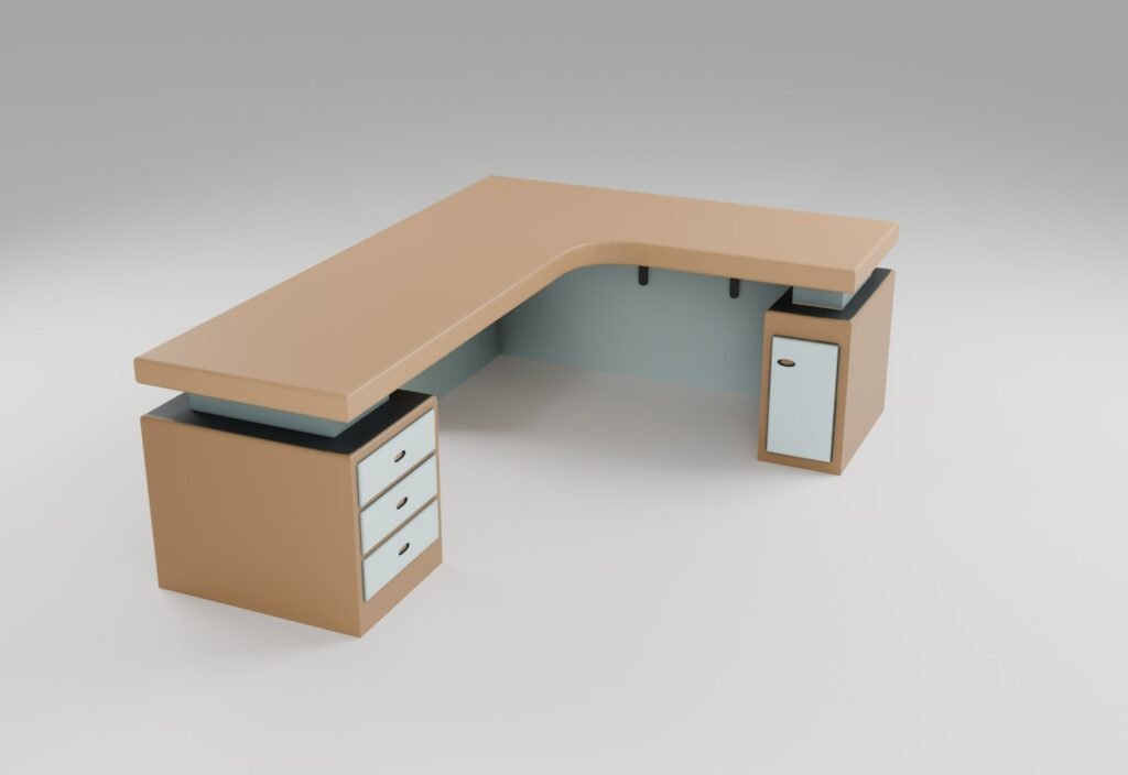 L-Shaped Office Desk view 6