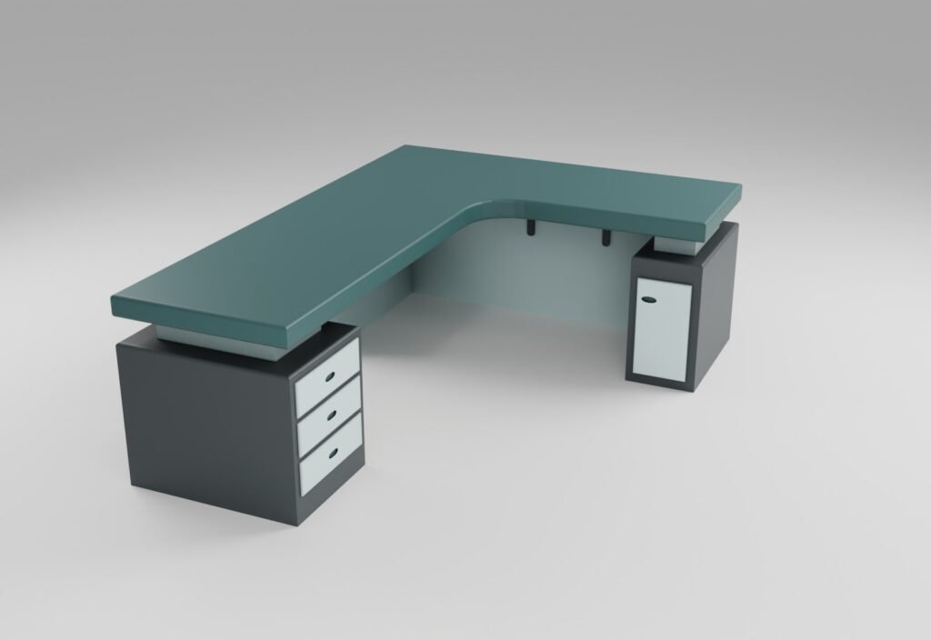 L-Shaped Office Desk view 3