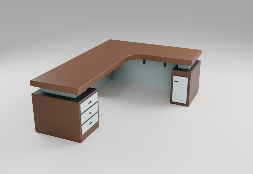 L-Shaped Office Desk view 7