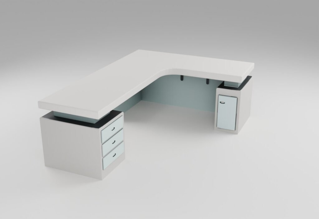L-Shaped Office Desk view 8