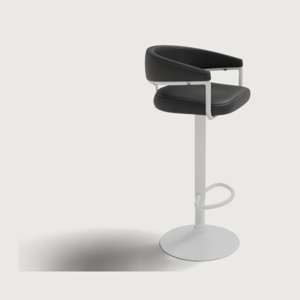 Leather High Bar Stool view 3