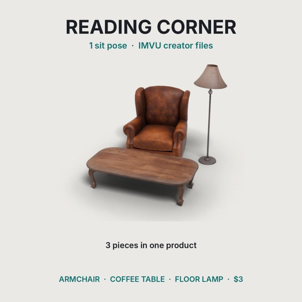Leather Reading Corner Set view 2