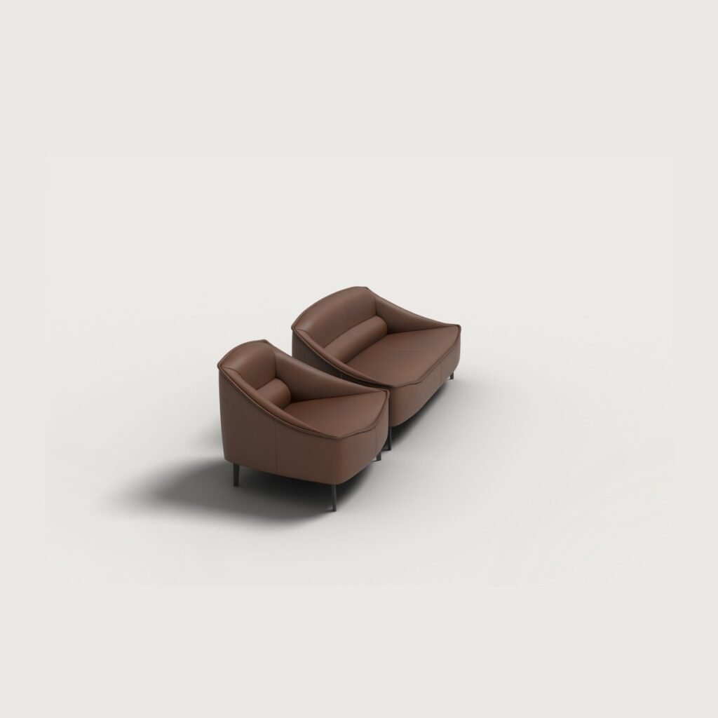 Leather Sofa and Armchair Set view 4