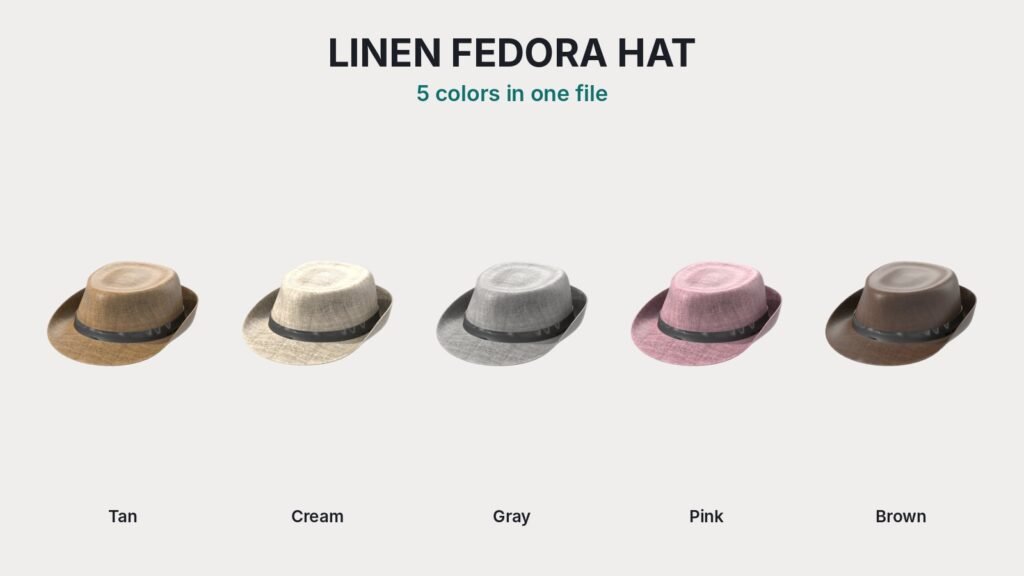 Linen Fedora Hat view 4
