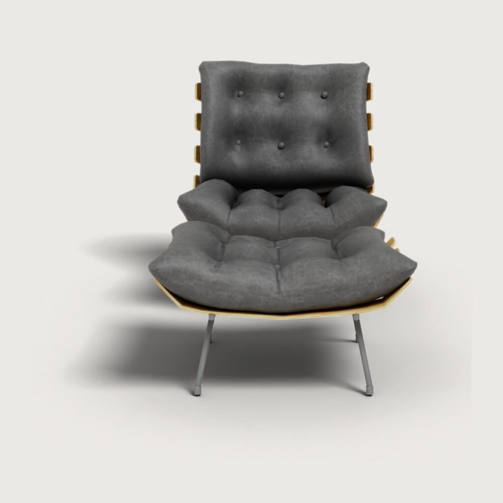 Lounge Chair with Ottoman view 4