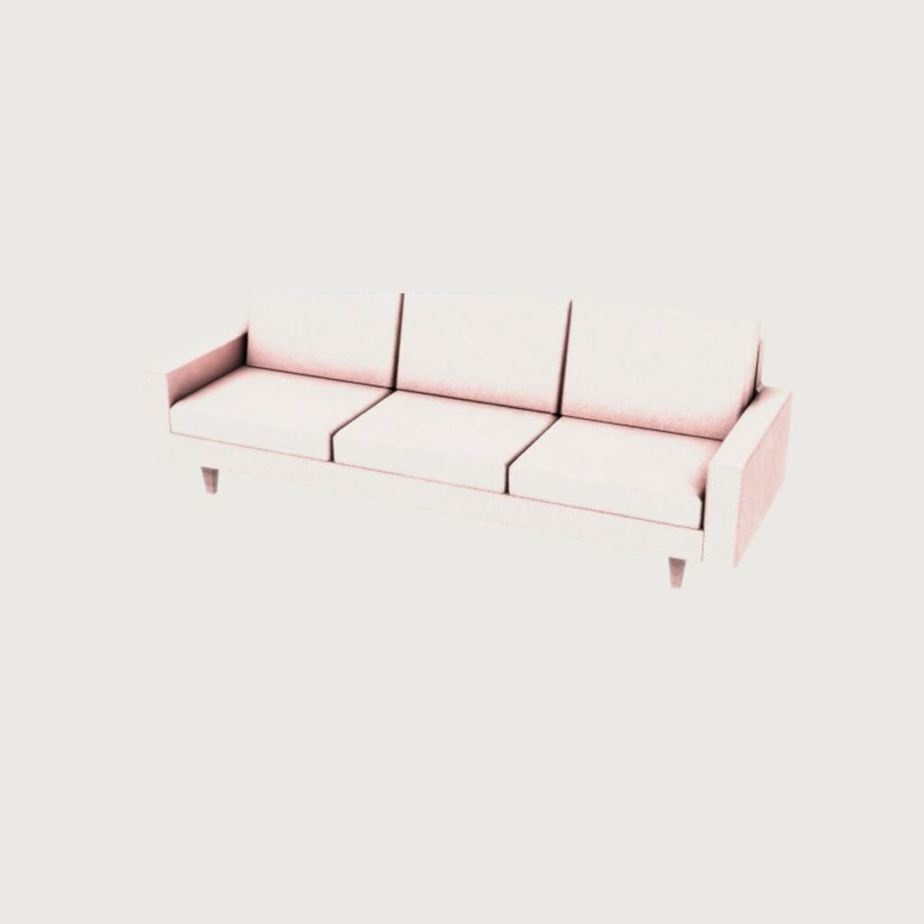 Midcentury Blue Sofa view 6